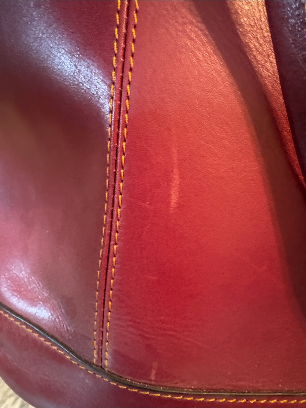 Lodis deep red leather bucket purse - Picture 14 of 14